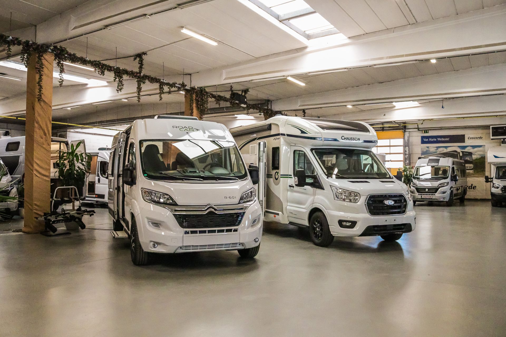 2nd hand alphamotorhomes in showroom